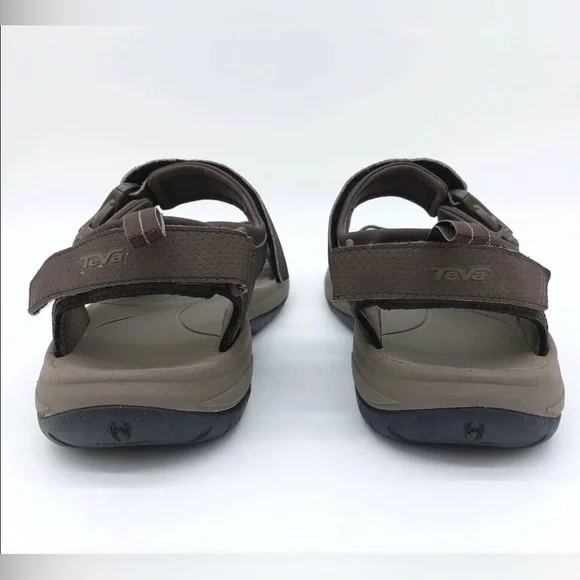 TEVA  Brown size 11 Men's Sandals- Velcro & side clip closure - GUC - Picture 10 of 11